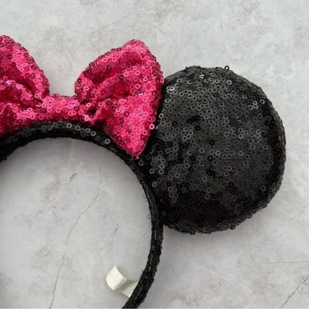 Disney Pink Minnie Ears Sequin Headband
